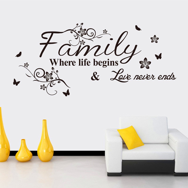Pattern Design Decor PVC Family Dream Home Wall Sticker | Shopee ...