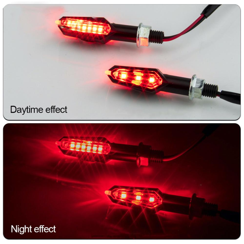 OM 2Pcs Universal 9LED Motorcycle Turn Signal Indicator Light Blinker ...