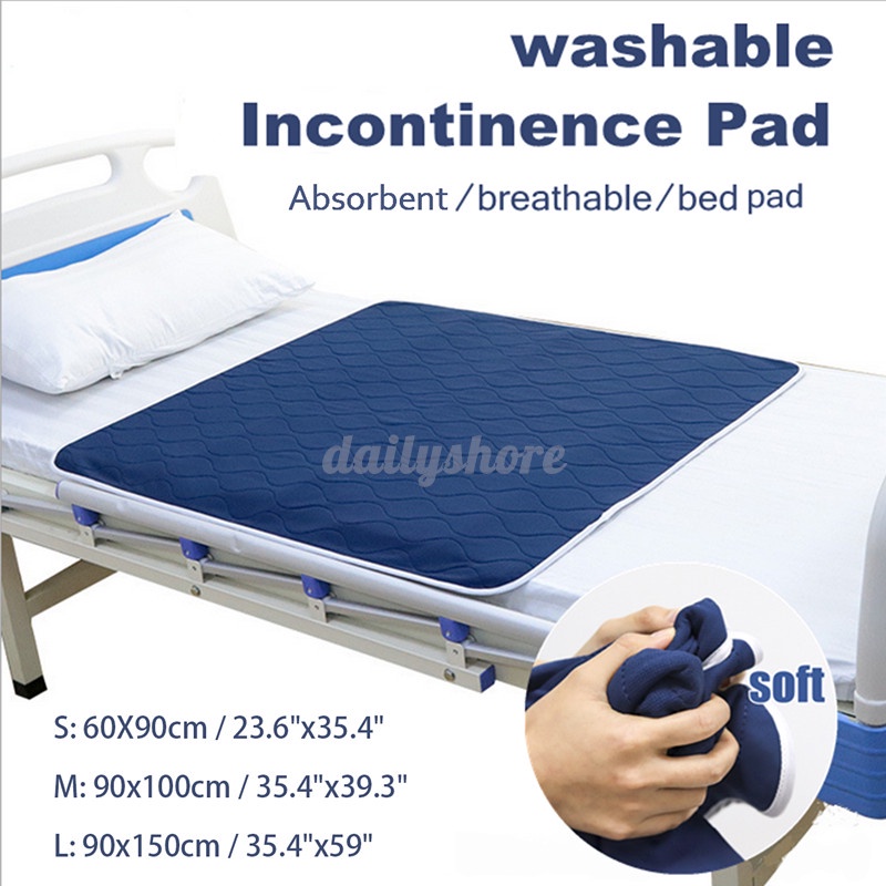 3 Sizes Washable Pad Waterproof Bedsheet Incontinence Bedpad Adult