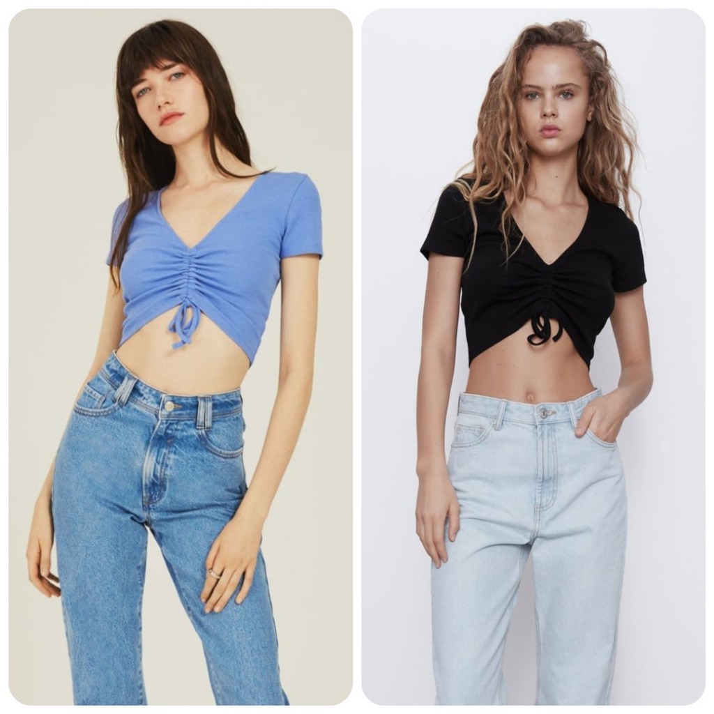 ZARA SATIN EFFECT CROP TOP – ZAGAL