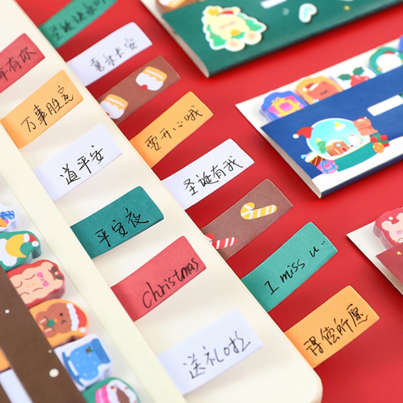 Christmas Row Station Sticky Note Sticker Student Ins Cute Index ...