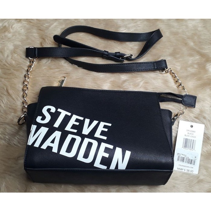 Steve madden black online sling bag