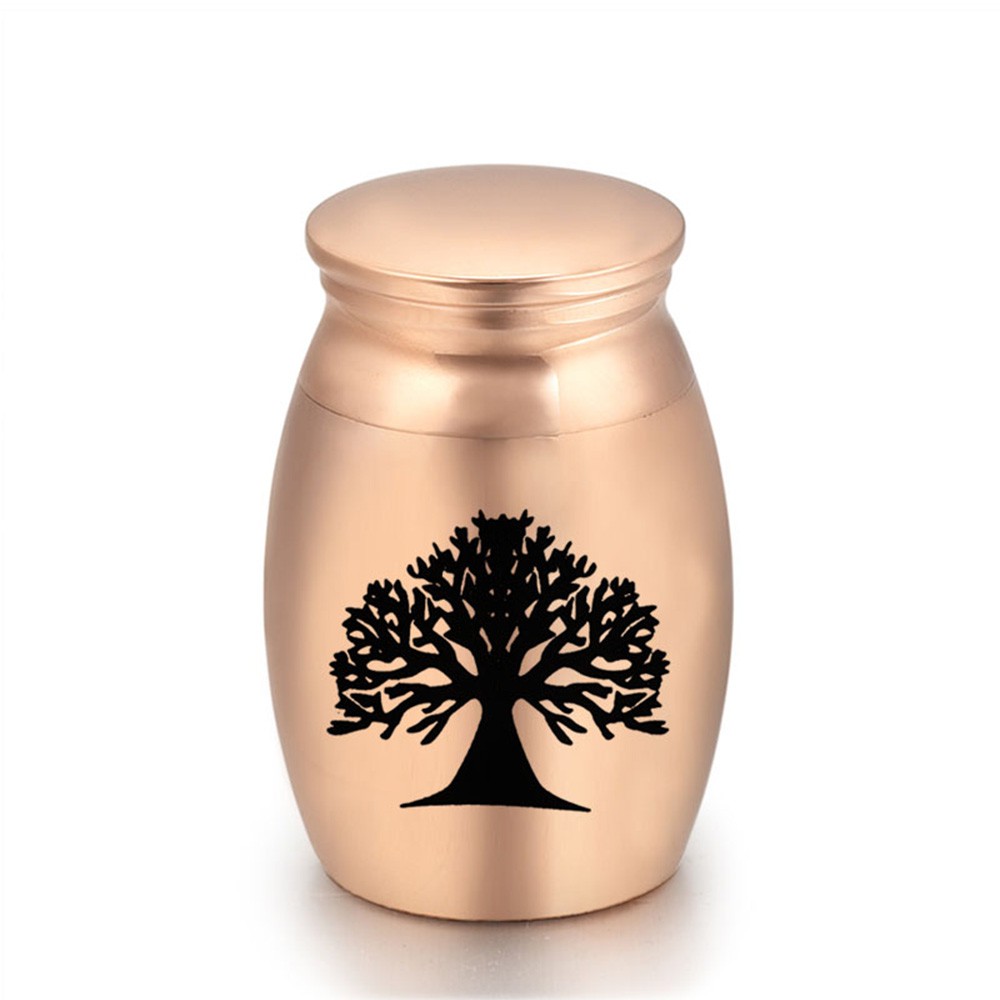 Tree of Life Aluminum Funeral Urns for Human Ashes Keepsake Miniature