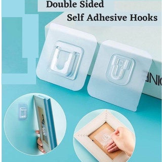 Double-Sided Adhesive Wall Hook Hanger Strong Transparent Wall