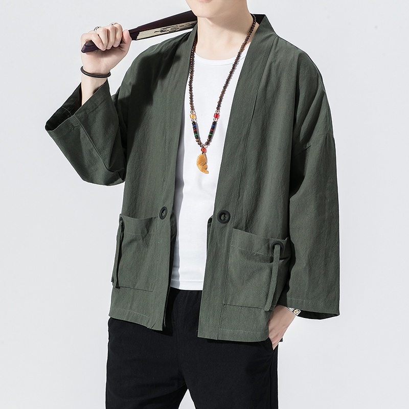 Kimono Cardigan Men Summer New Streetwear Shirt Mens | Shopee Philippines