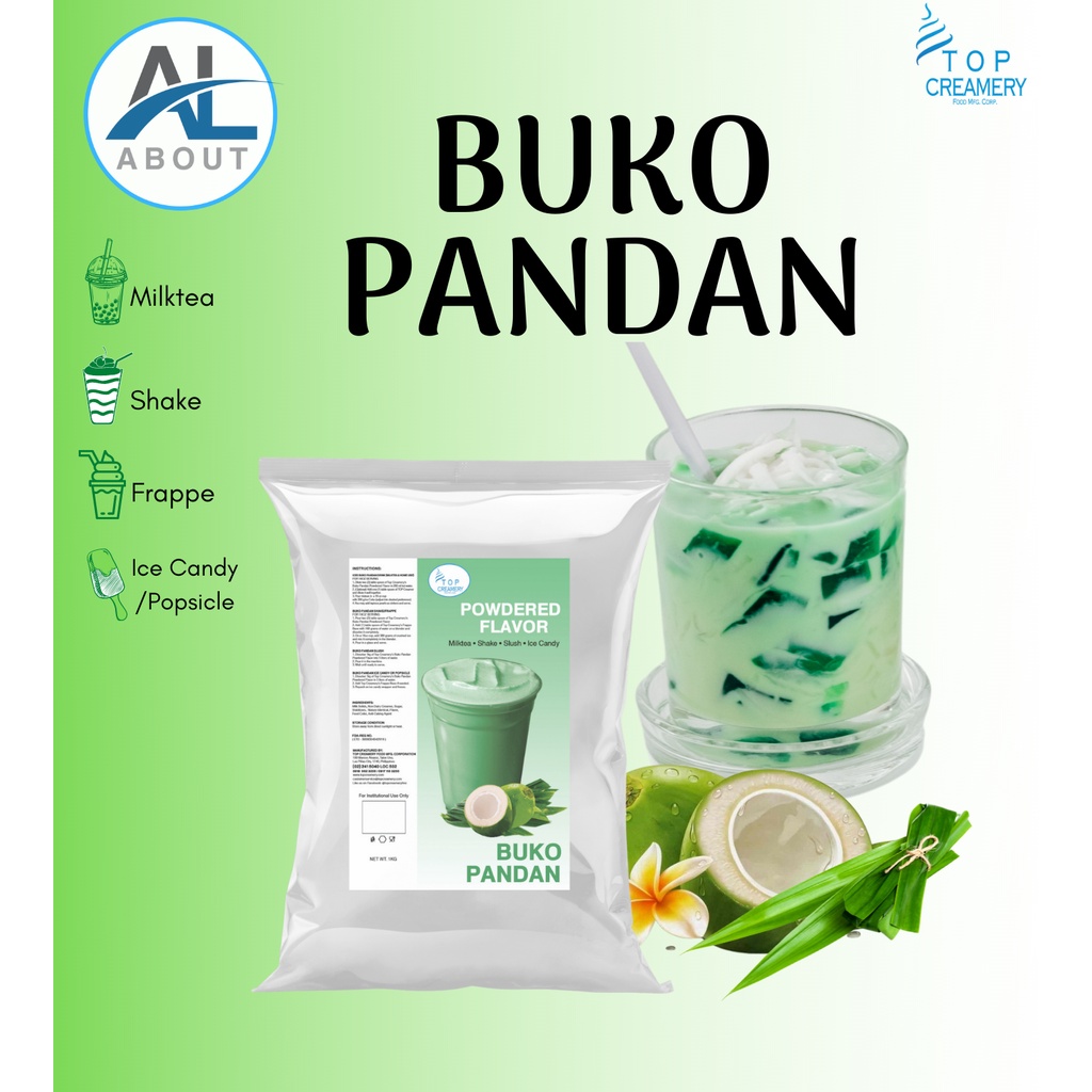 TOP Creamery Buko Pandan Flavor Powder 1kg | Shopee Philippines