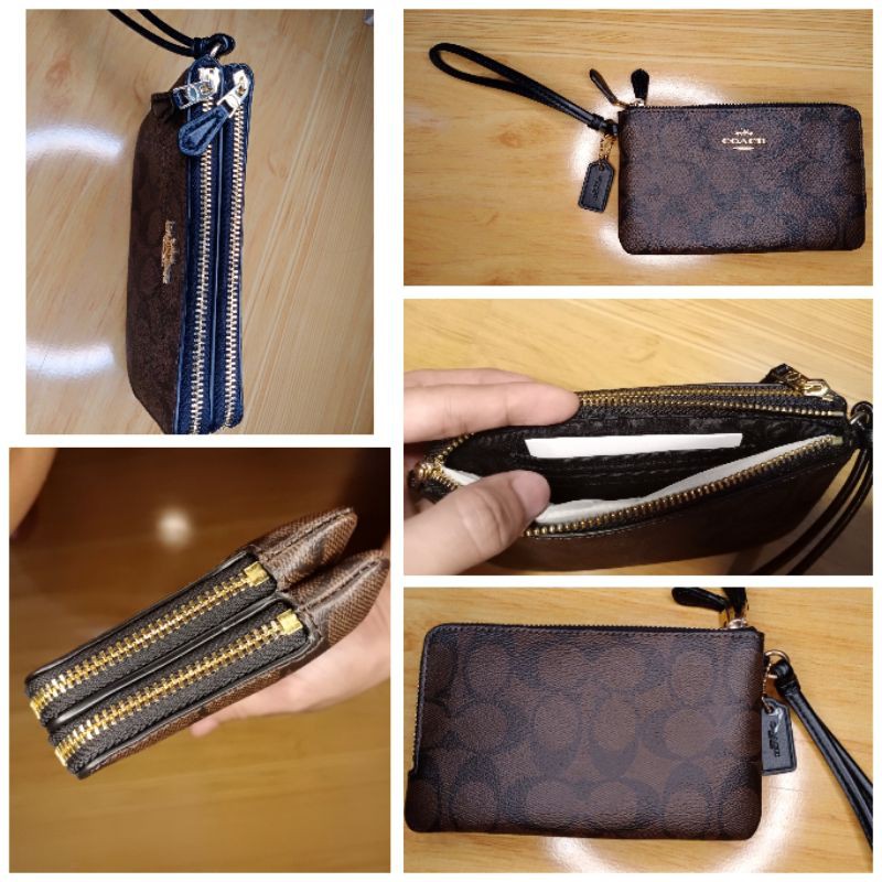 Coach 2 cheap zipper wristlet