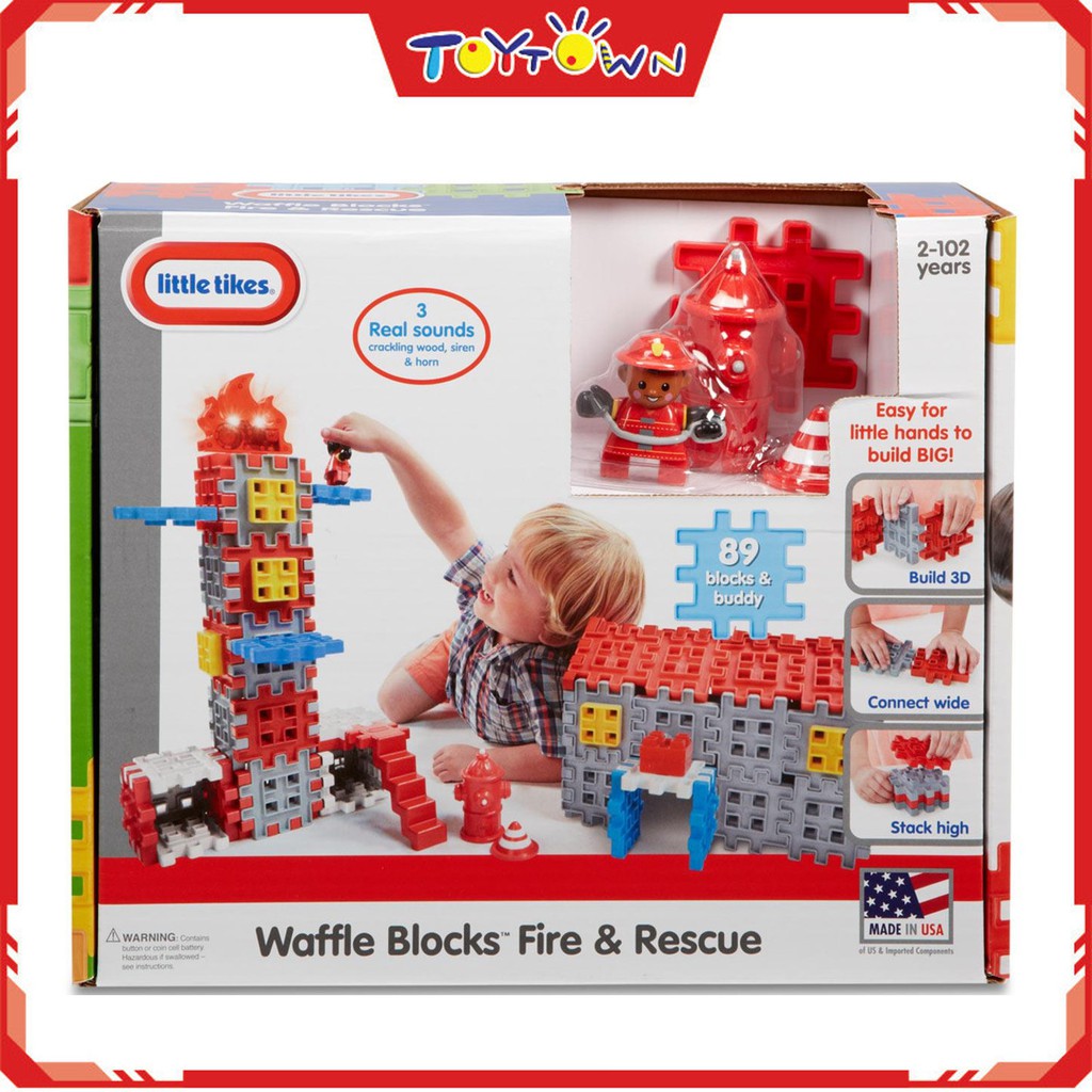 Little tikes waffle blocks fire & shop rescue