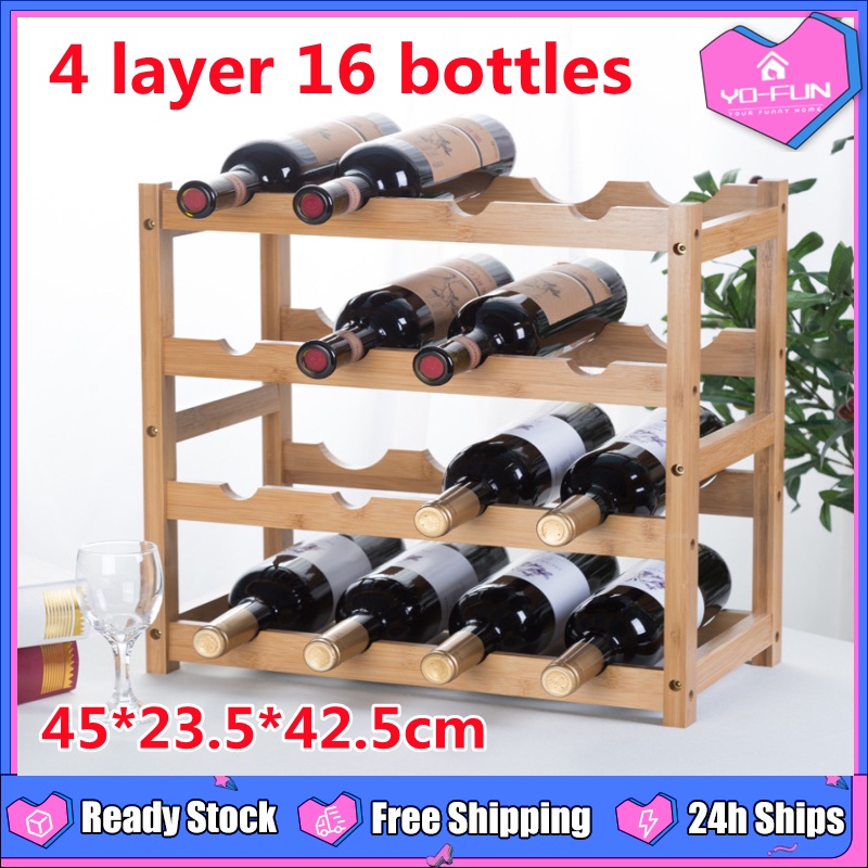 Wood Red Wine Rack Holder Decoration Creative Wine Bottle Rack Home ...