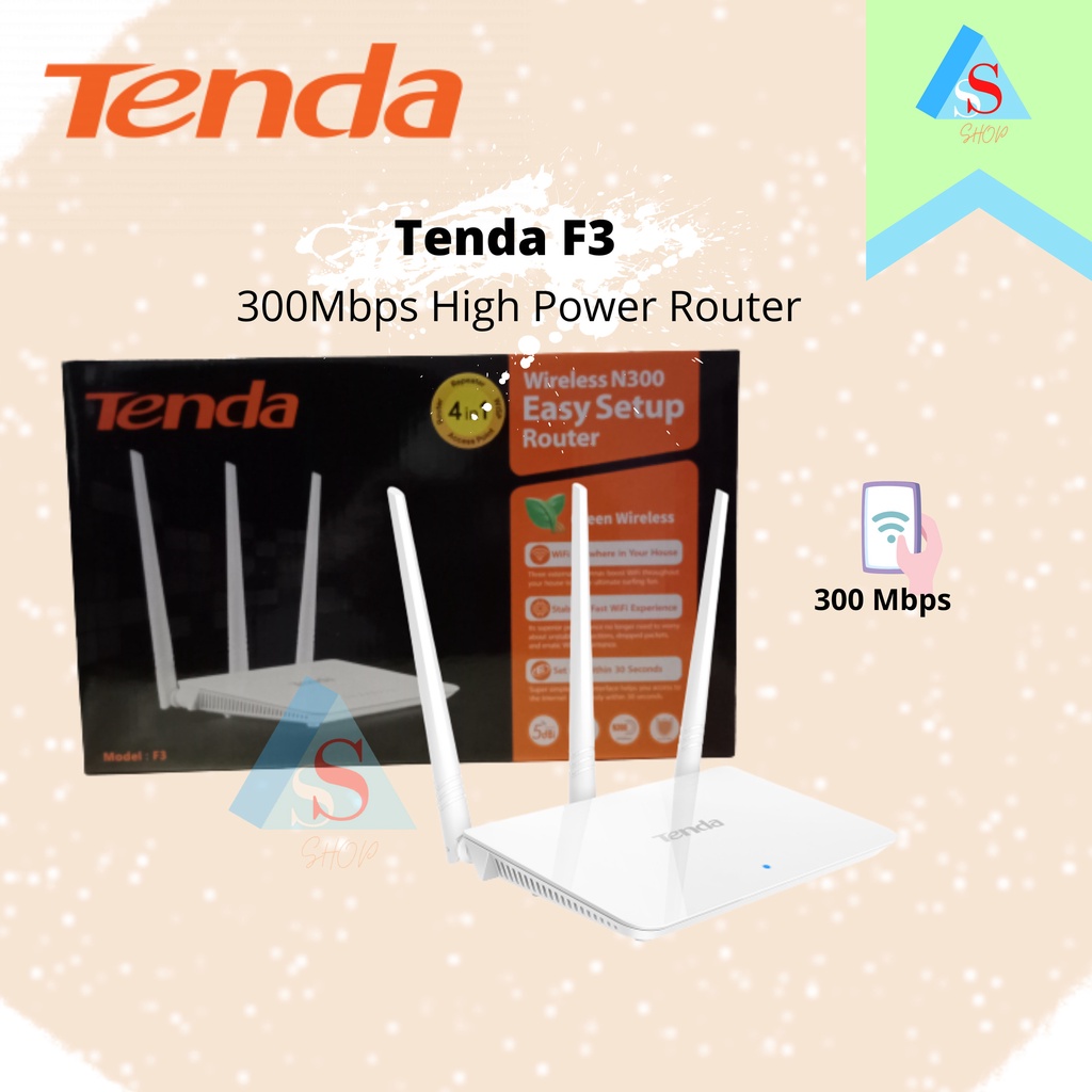 Tenda F3 300Mbps High Power Router | Shopee Philippines