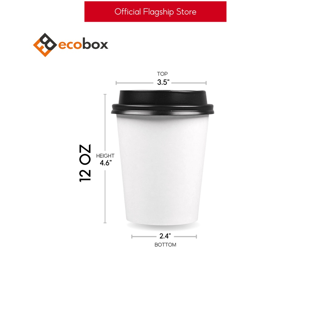 Ecobox [New Store] Disposable Paper Coffee Cup, Paper Cup, Hot Coffee ...
