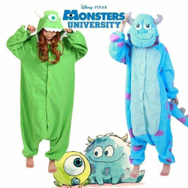 Kigurumi Mamelucos De Monster Inc Adultos Mike Wazowski Mameluco