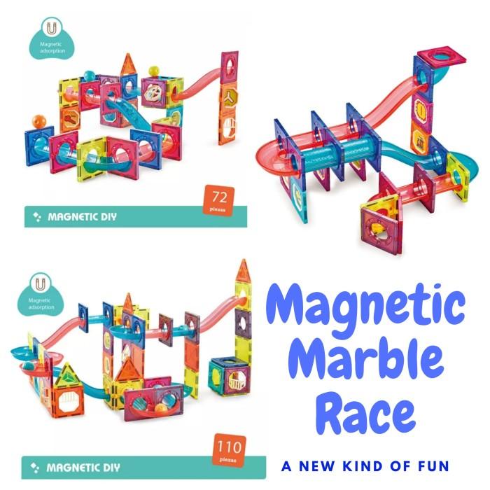 Puzzle | Magnetic Marble Race 72Pcs (Magnetic Race/Marble Race Run ...
