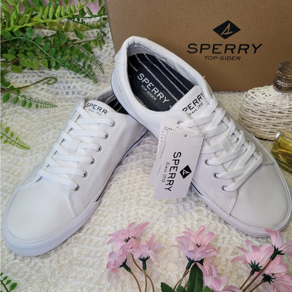 Sperry on sale white sneakers