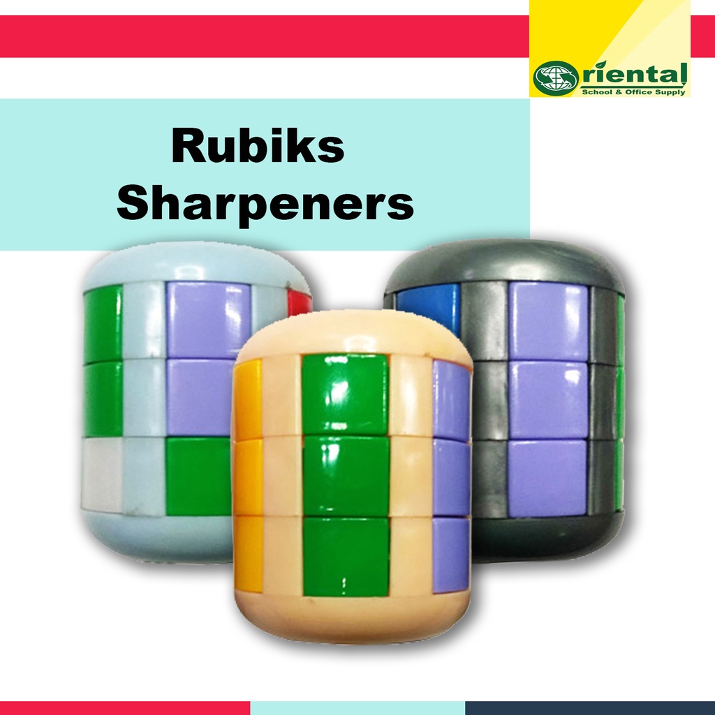Cute Cylinder Rubiks Pencil Sharpener - Cylindrical Decoder Sharpeners ...