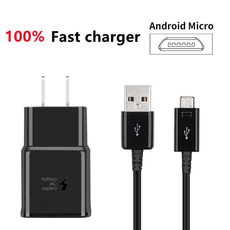 15W Fast charger 1.2m/1.5m Micro cable android charger Quick charge For