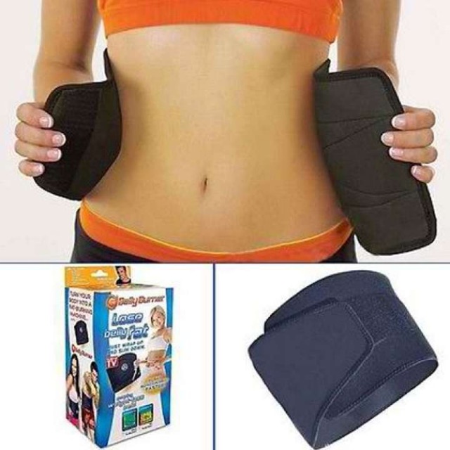 Belly Burner Weight Loss Belt, Black, One-Size Fits All