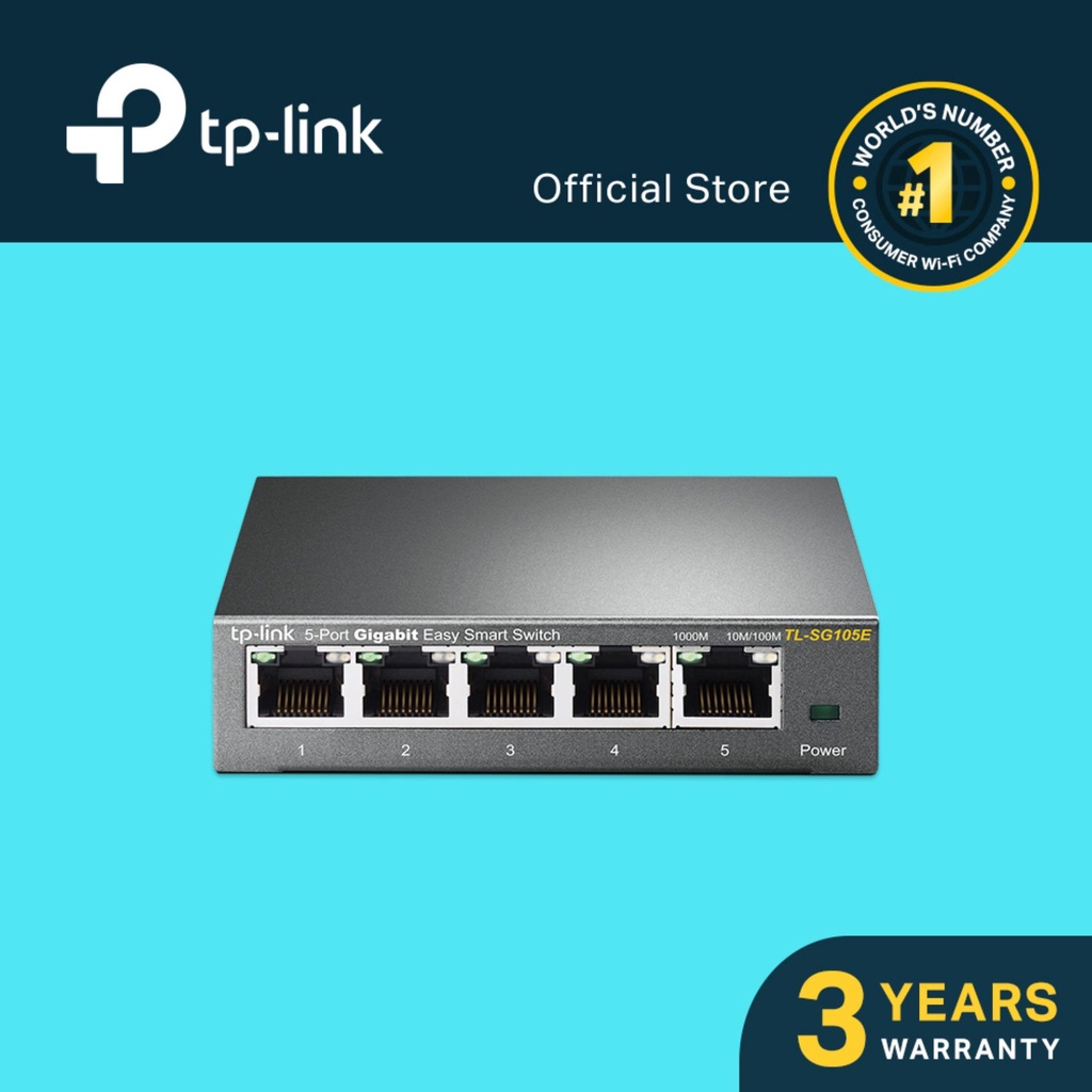 TPLink TLSG105E 5Port Gigabit Easy Smart Network Switch Hub Shopee