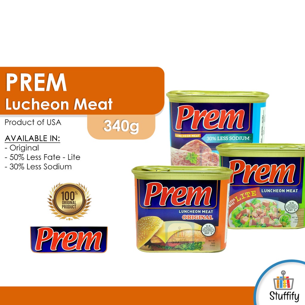 PREM Luncheon Meat | Original | Lite | Less Sodium | Shopee Philippines