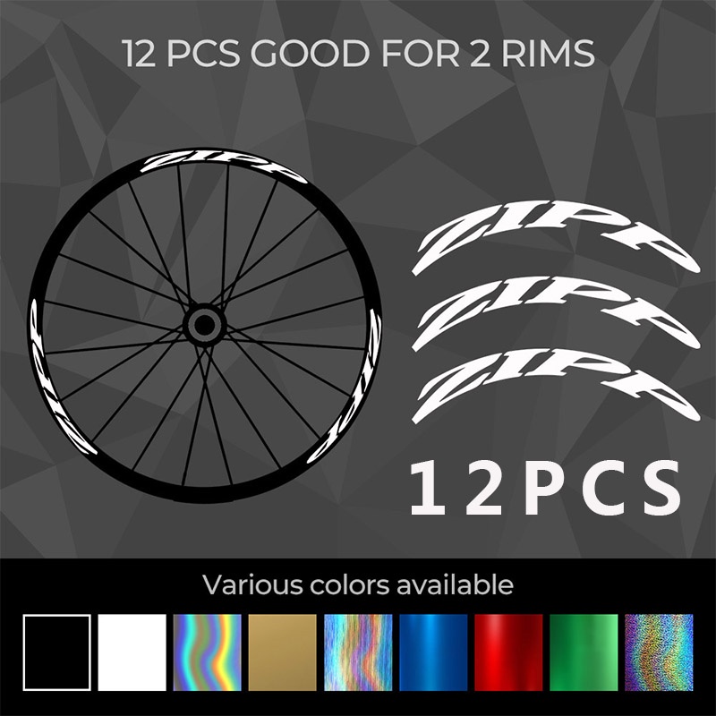 zipp Suitable for mountain bike and road bike vinyl rim sticker decal ...