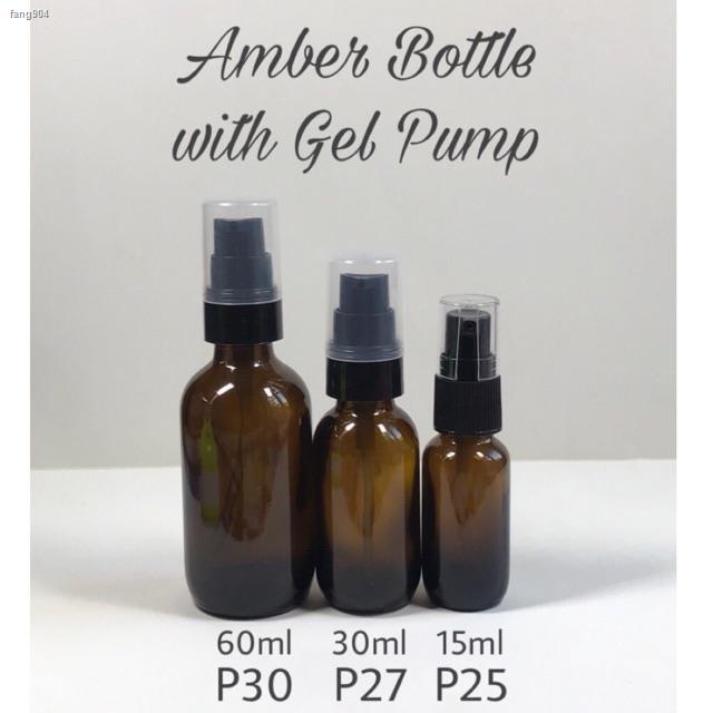 Amber Glass Bottle Gel Pump 60ml | Shopee Philippines