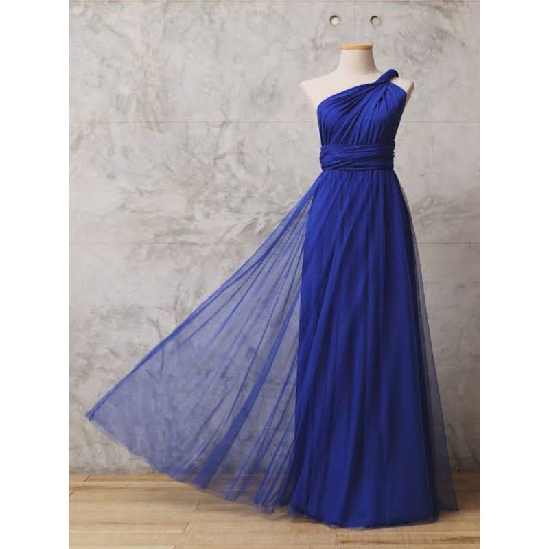 Infinity dress shop design royal blue