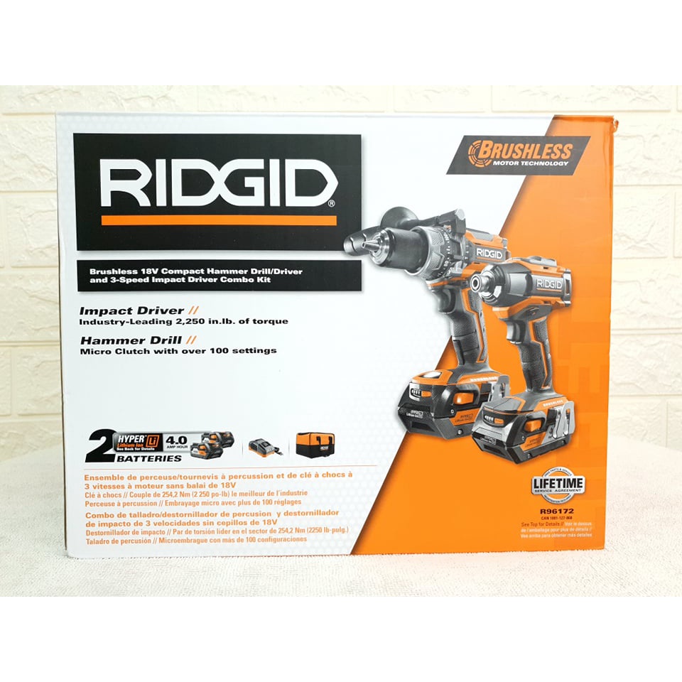 RIDGID GEN5X 18V Brushless Cordless Hammer Drill / 3-Speed Impact ...
