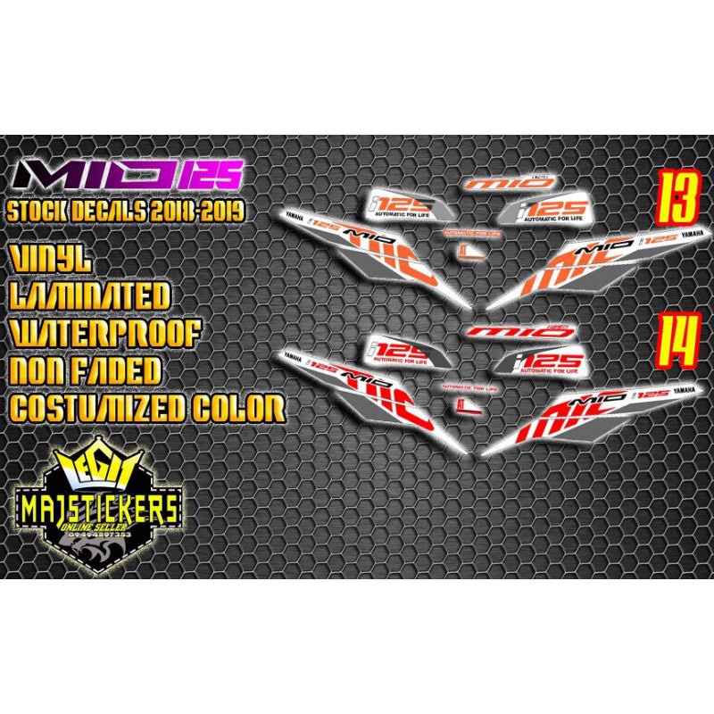 mio i 125 Mio i 125 Stock Decals | Shopee Philippines