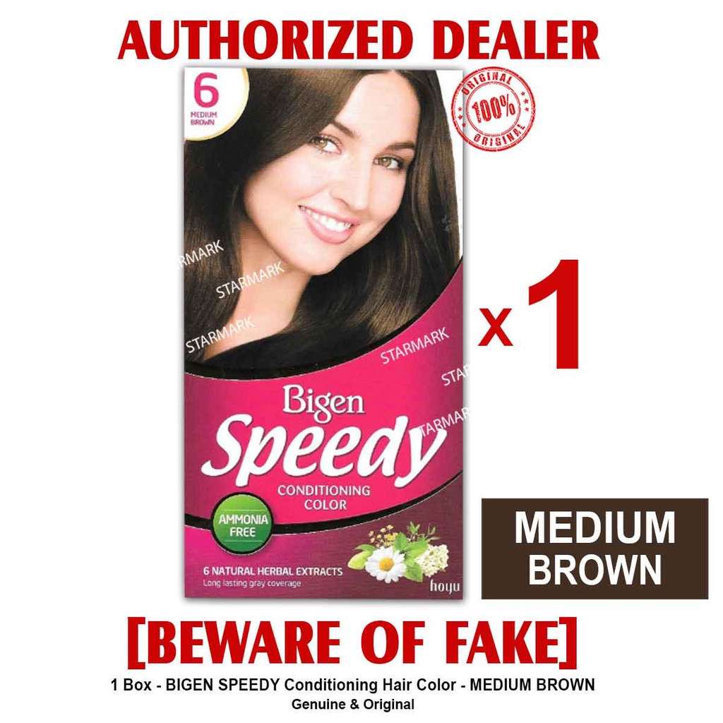 Bigen SPEEDY CONDITIONING Hair Color MEDIUM BROWN (#6) Unisex ...