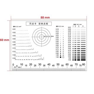 Gauge Point Gauge Transparent Film Stain Card Comparison Card Stain ...