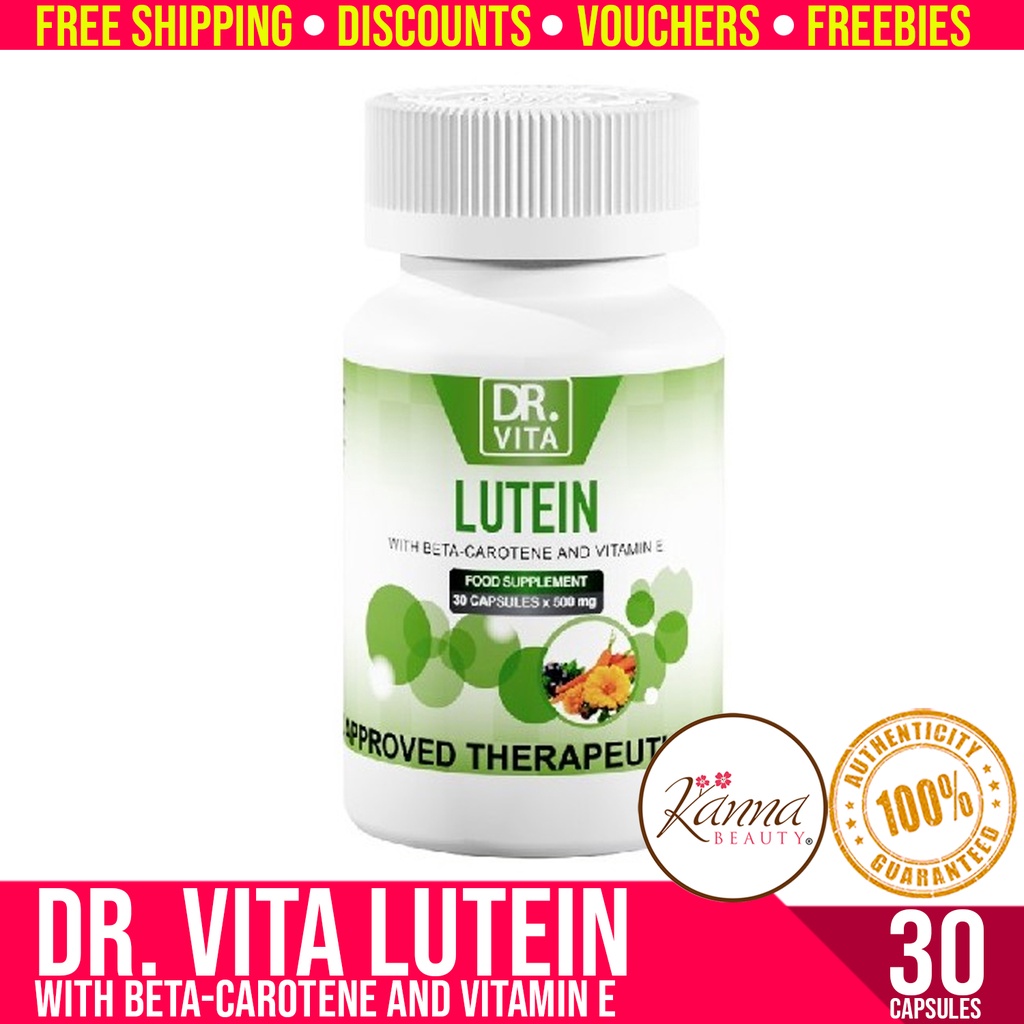 Dr. Vita Lutein With Beta Carotene And Vitamin E 30 Capsules 500mg