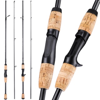 Spinning/Casting Fishing Rod 1.8m M Power Portable Ultralight Fishing Rod  Wood Handle For Freshwater