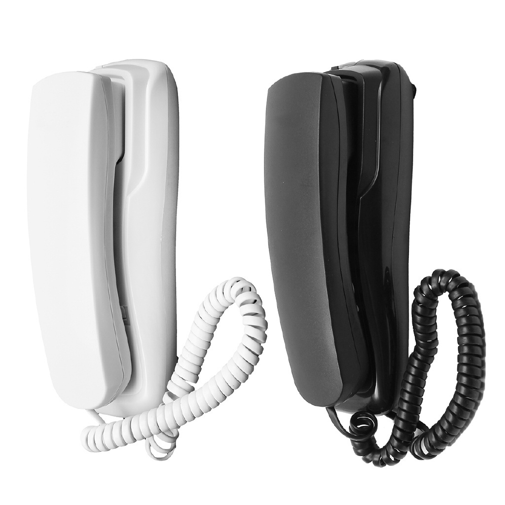 Wall Mounted Small Corded Telephone Home Office Fixed Landline with