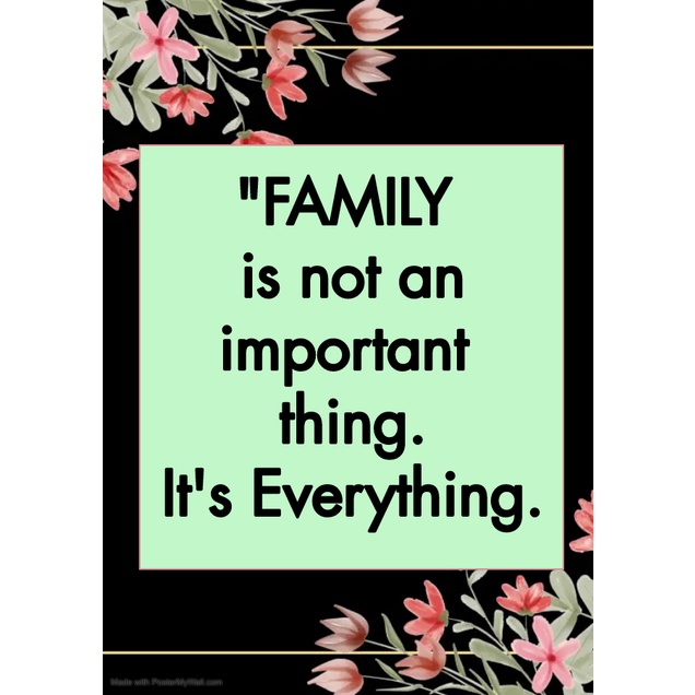 FAMILY QUOTES WALL DECOR A4 Size Laminated | Shopee Philippines