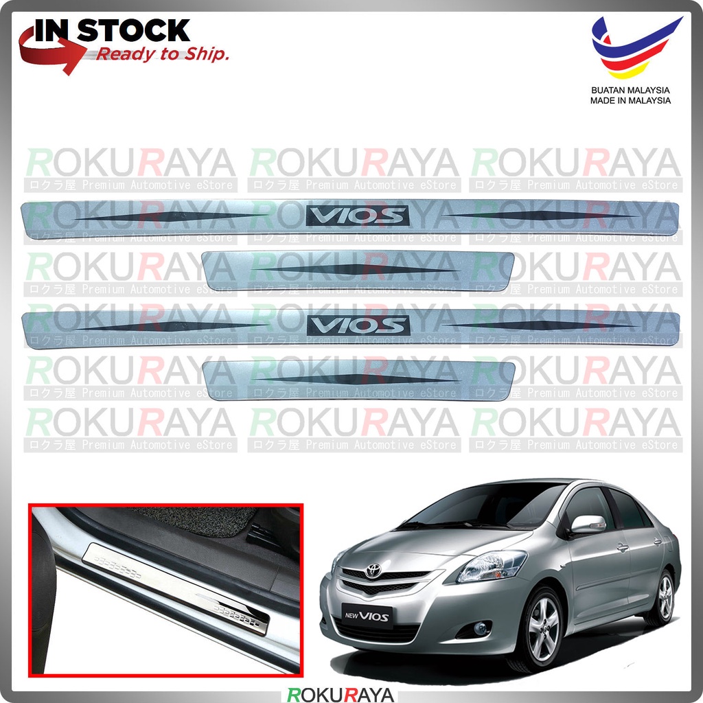 [BESI] Toyota Vios Dugong NCP93 Stainless Steel Chrome Side Sill