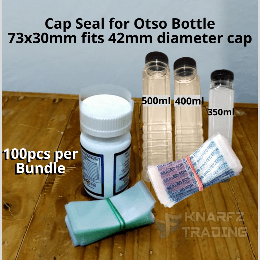 73x30mm Plastic Cap Seal for Otso Bottle Clear Sold By 100pcs