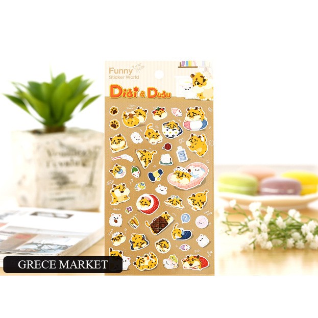 Didi and Dudu Tiger Sticker by Funny CST213 | Shopee Philippines