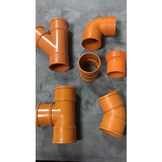 PVC ORANGE SANITARY FITTINGS ELBOW/WYE/COUPLING/CLEANOUT | Shopee ...