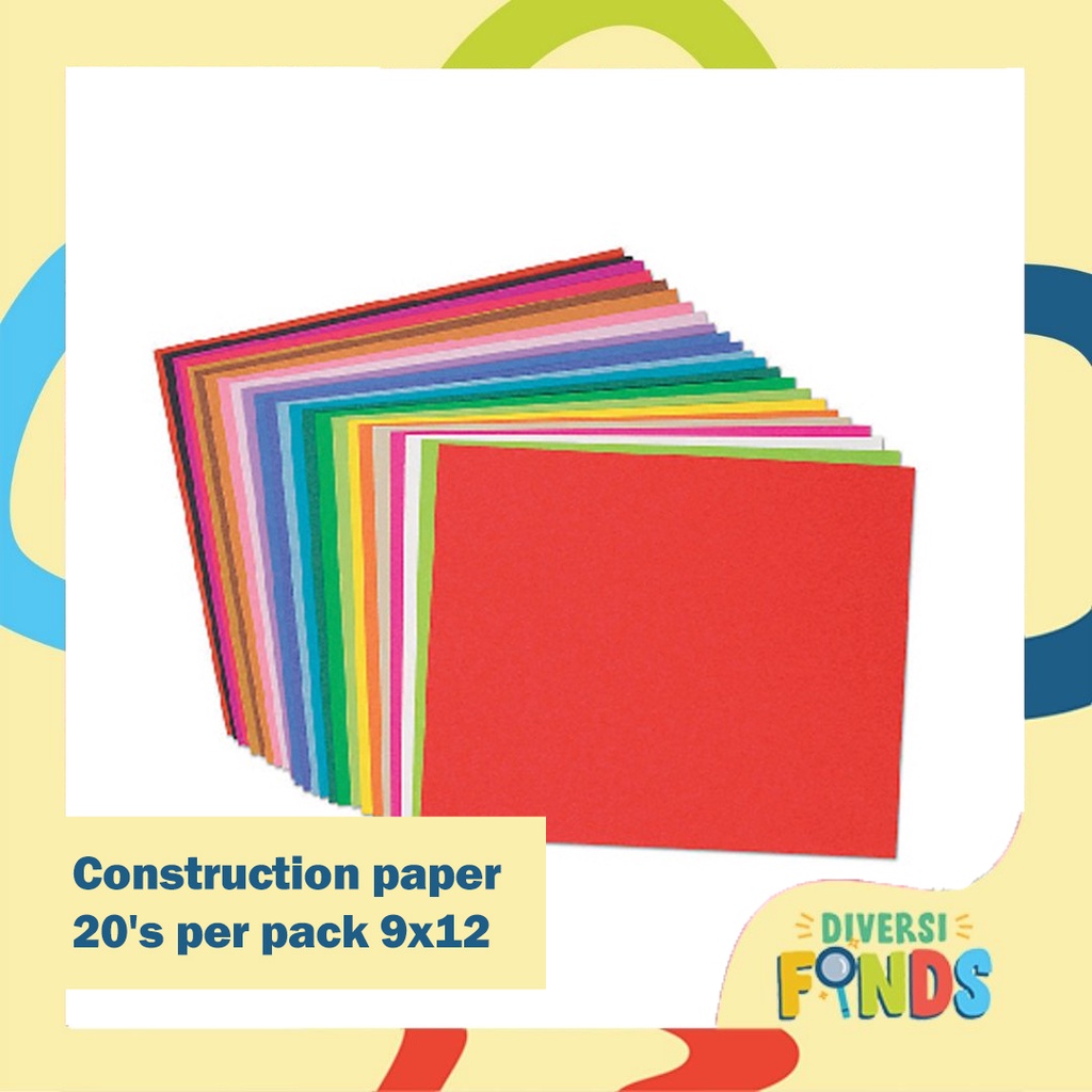 1 PACK P/X or Avia Construction Paper Assorted Colors - 9