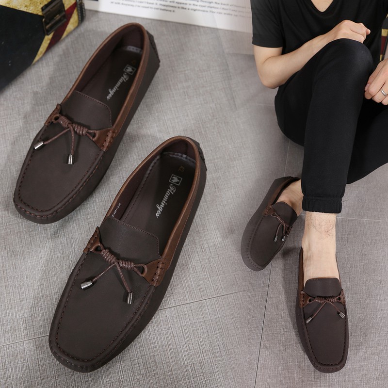 【F・K】MEN'S LEATHER LOAFER TOPSIDER SHOES WY18-13 | Shopee Philippines