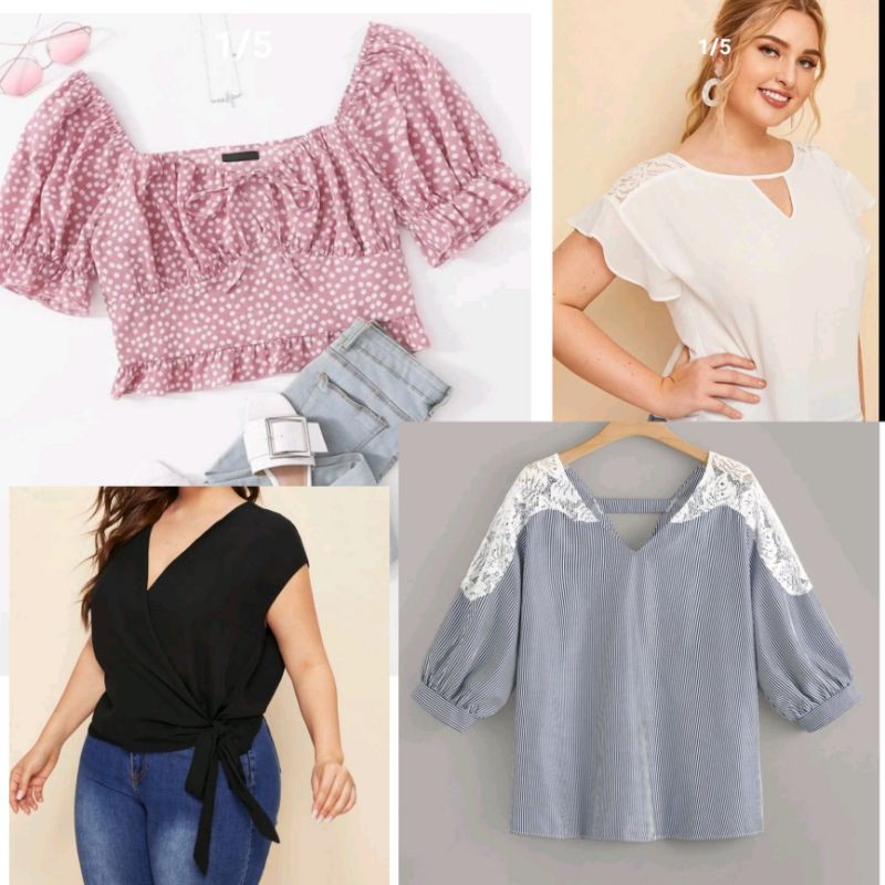 Shein Plus Size, Women's Fashion, Tops, Blouses on Carousell