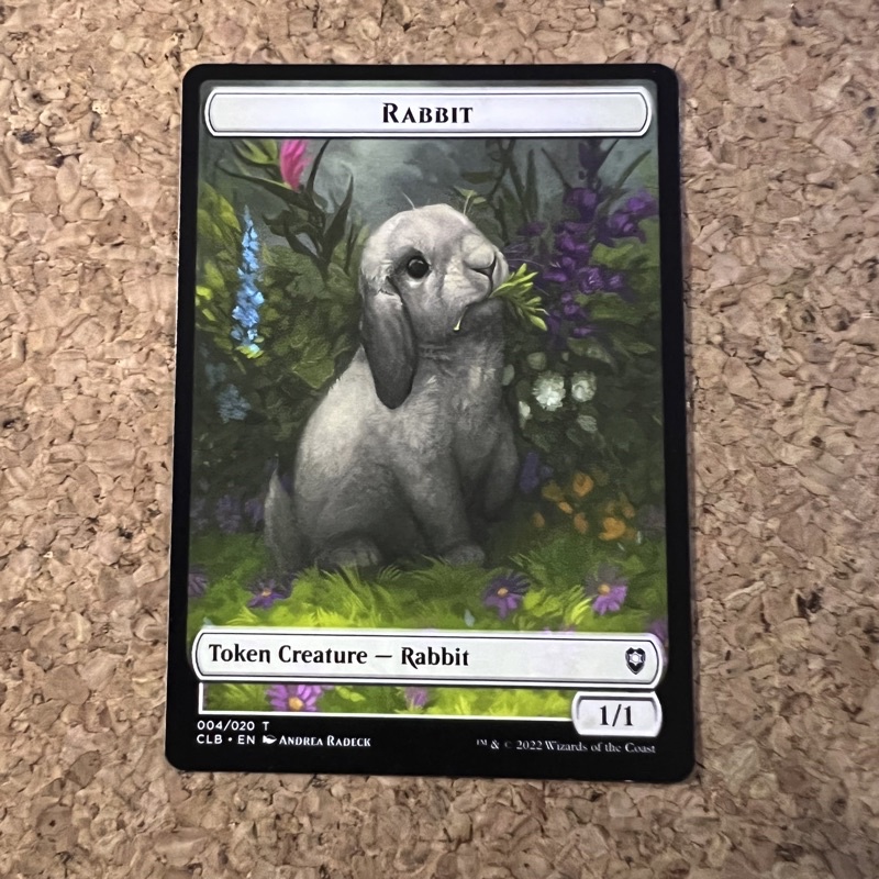 MTG RABBIT TOKEN 004/020 CLB BATTLE FOR BALDUR’S GATE MAGIC THE