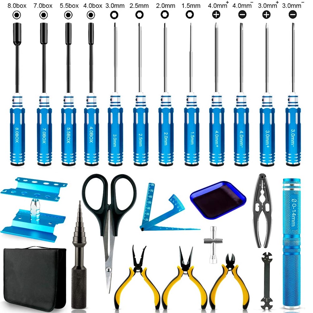 24 in 1 RC Hex Screwdriver Tool Kit Hex Nut Driver Phillips Screwdriver ...