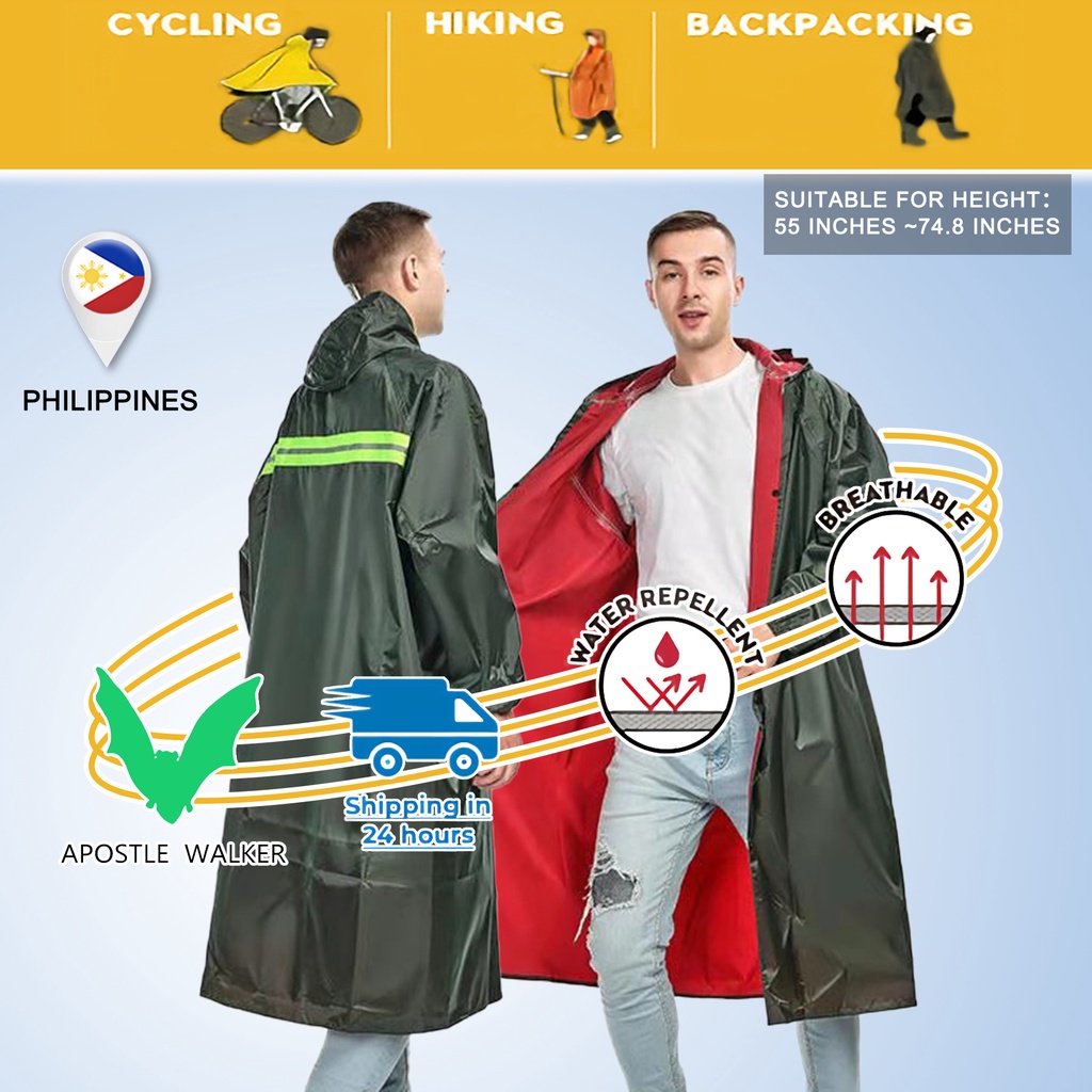 Fashion COD raincoat motorcycle bicycle makapal kapote waterproof rain