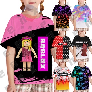 Girls Roblox T-Shirt for Kids, Game Cartoon Print Shirt [5-12 Years Old]