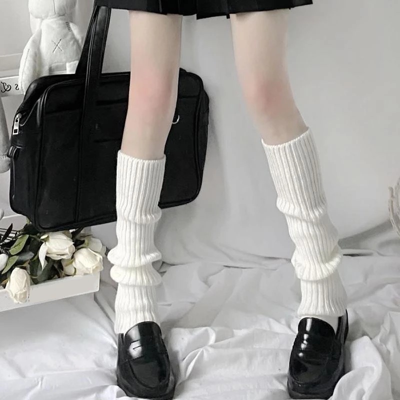 Cosplay Women Autumn Winter Punk Leg Warmer Knit Socks / Japanese ...