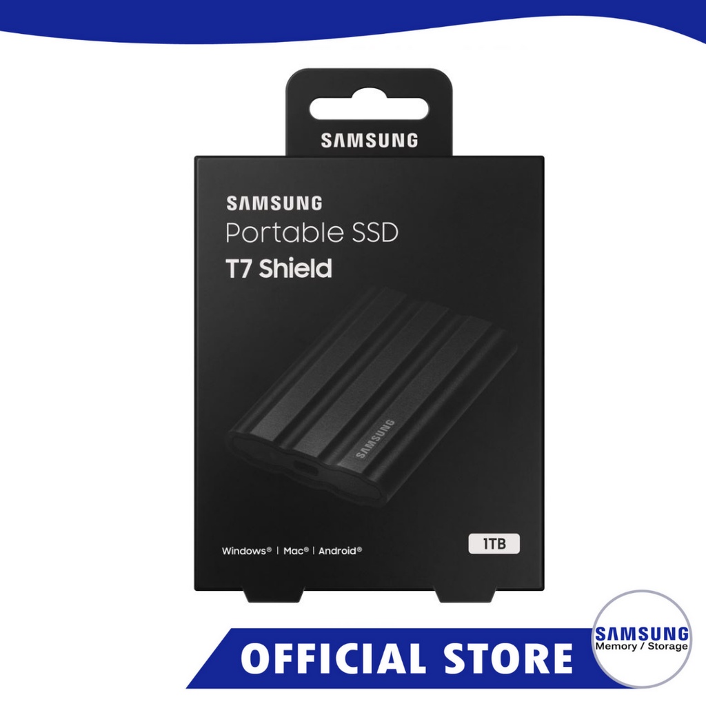 Samsung 1TB Portable SSD T7 Shield Rugged Portable External Storage For