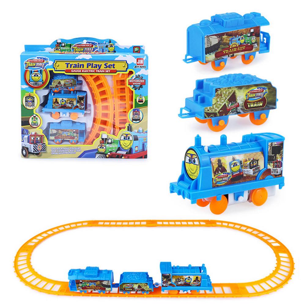 Toy Car Track Electric Train Set For Kids Railway Track Building