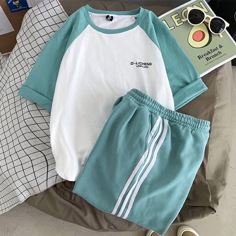 Three-striped Shorts Sports Set. Thick Cotton at Lovely Price (Real ...