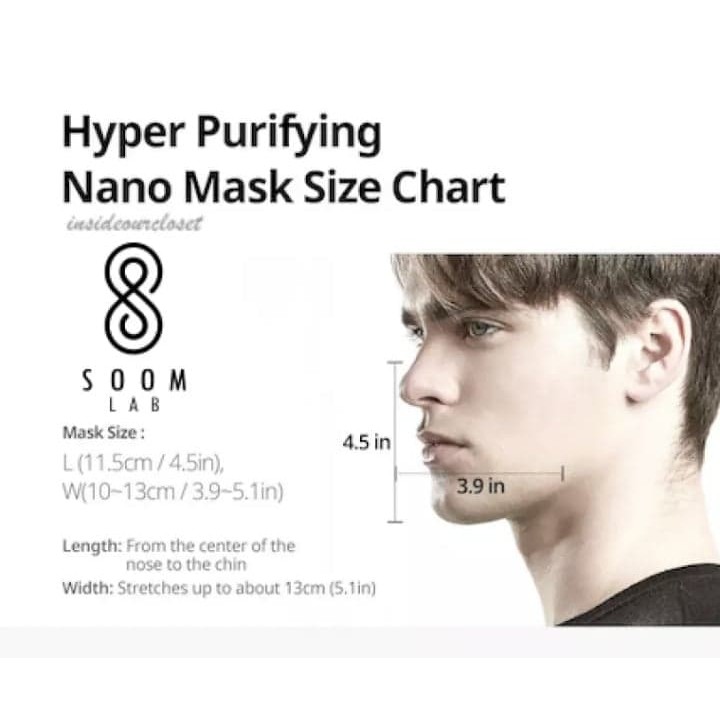 (1pc) SOOMLAB Nanofiber filter Mask | face mask | hyper purifying mask ...